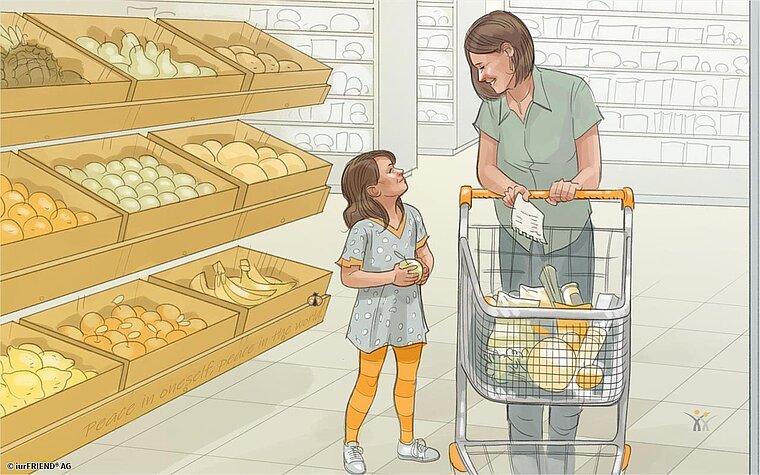 frau kind supermarkt iurFRIEND® AG