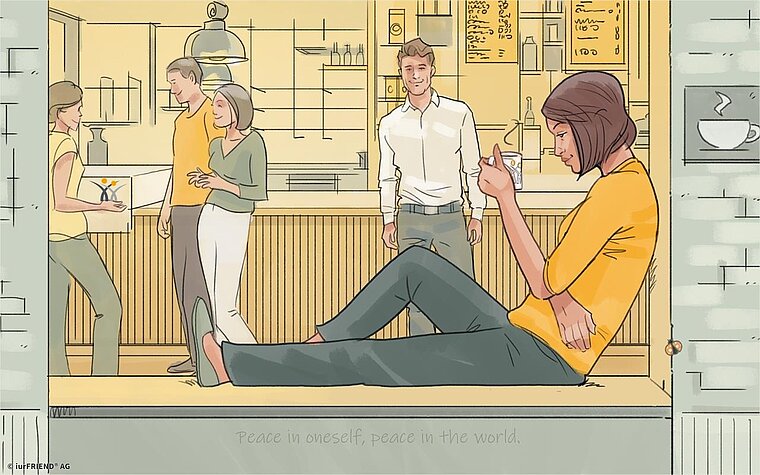 Mann Frau Sitzen Im Cafe iurFRIEND® AG